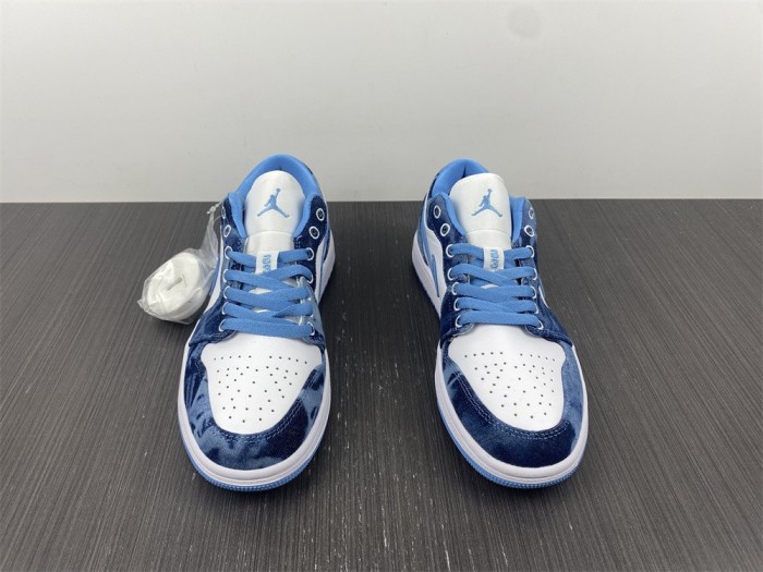 Free shipping maikesneakers Air Jordan 1 Low Washed Denim DM8947-100