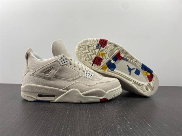 Free shipping maikesneakers Air Jordan4 WMNS CANVAS DQ4909-100