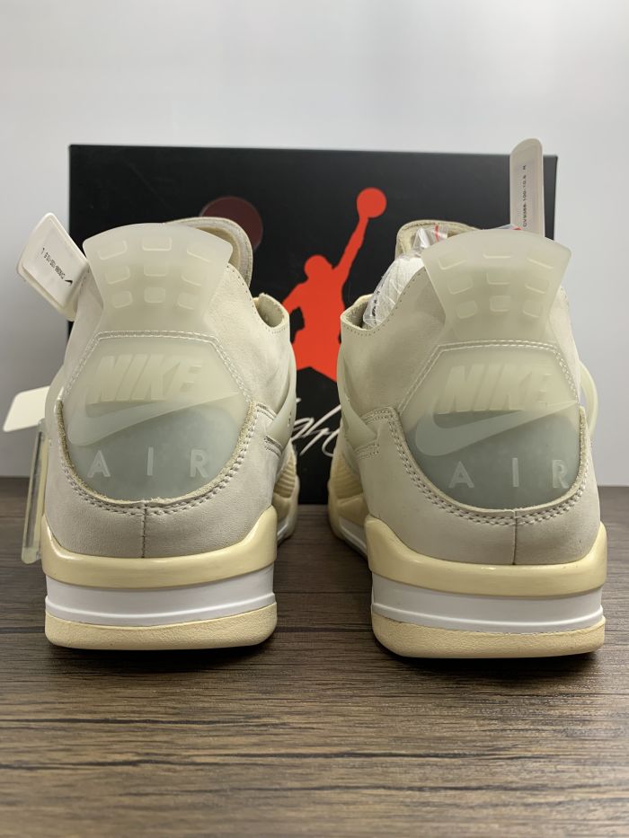 Free shipping maikesneakers WMNS Air Jordan 4 RETRO x O*ff W*hite CV9388-100
