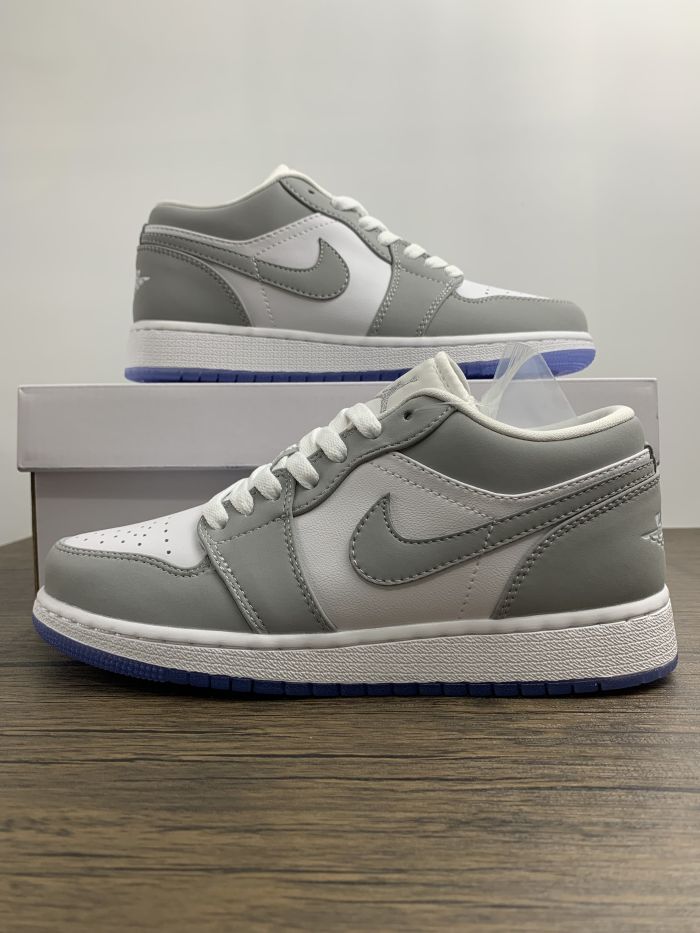 Free shipping maikesneakers Air Jordan 1 Low  Wolf Grey   D*ior AJ1