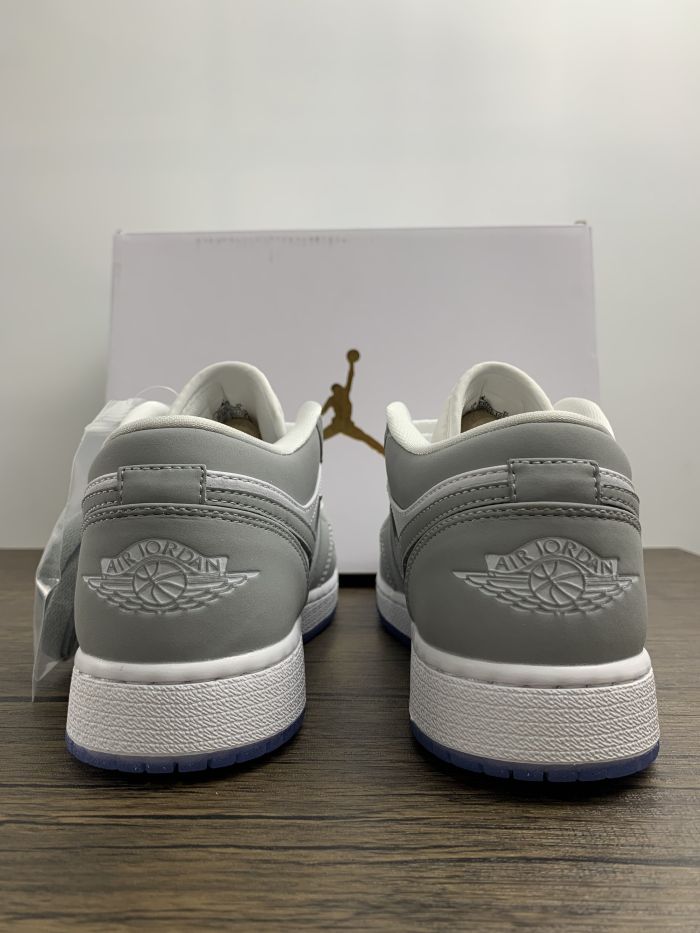 Free shipping maikesneakers Air Jordan 1 Low  Wolf Grey   D*ior AJ1