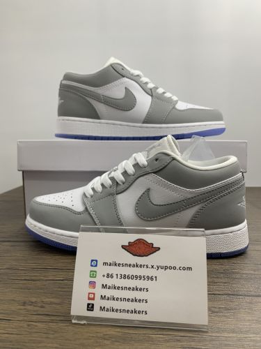 Free shipping maikesneakers Air Jordan 1 Low  Wolf Grey   D*ior AJ1