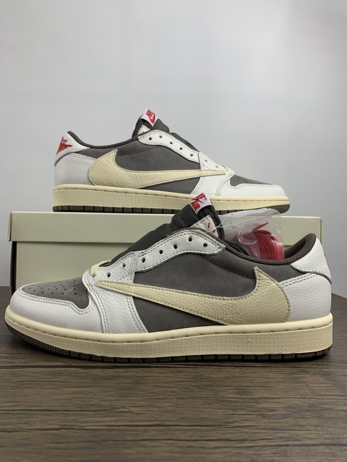 Free shipping maikesneakers Travis Scott x Air Jordan 1 Low   Reverse Mocha