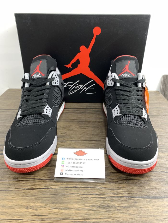 Free shipping maikesneakers Air Jordan 4 Bred 308497-060