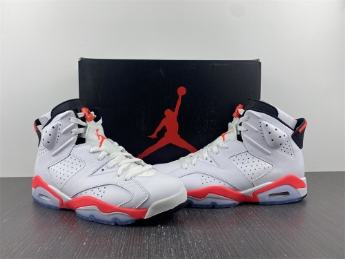 Free shipping maikesneakers Air Jordan 6 White Infrared 384664-123