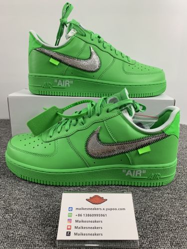 Free shipping from maikesneakers off-white &nike air force 1 low  grreen