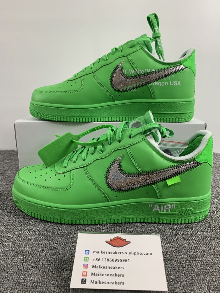 Free shipping from maikesneakers off-white &nike air force 1 low  grreen