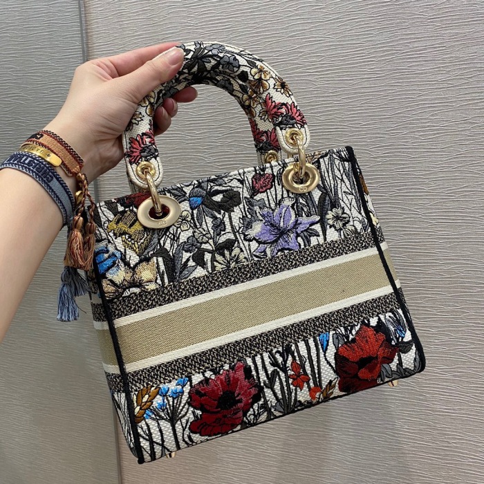 Free shipping maikesneakers D*ior Lady D-Lite handbag  Top Quality 24*11*20cm