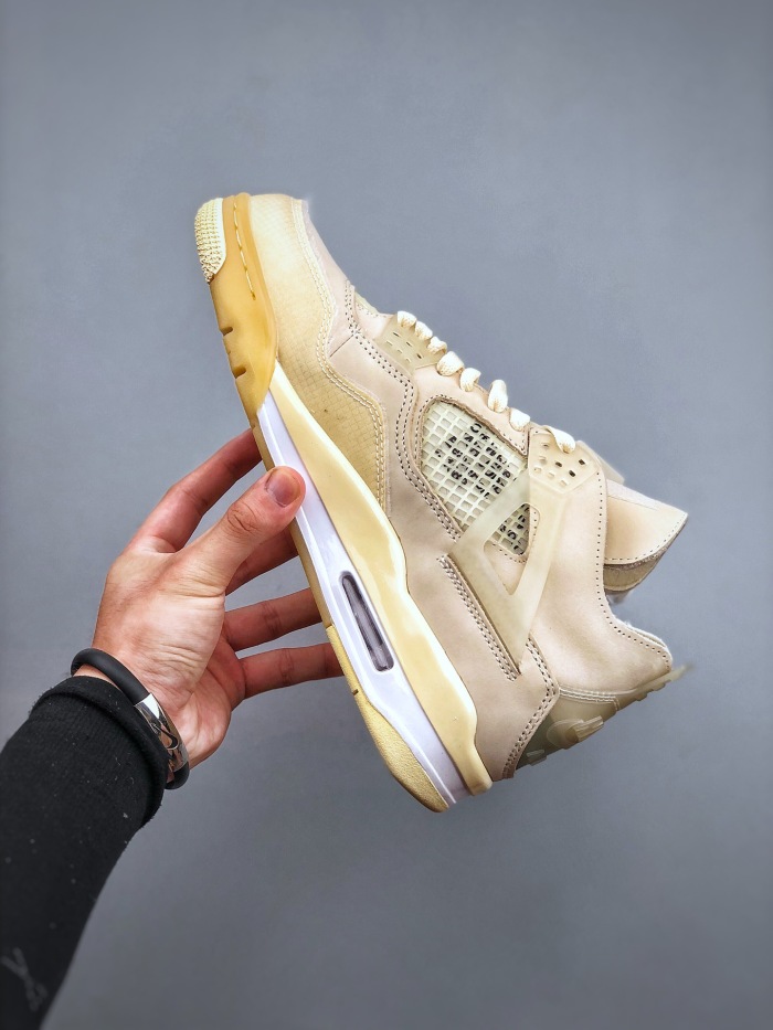 Free shipping maikesneakers OFF-WHITE x Air Jordan 4 “sail”ow