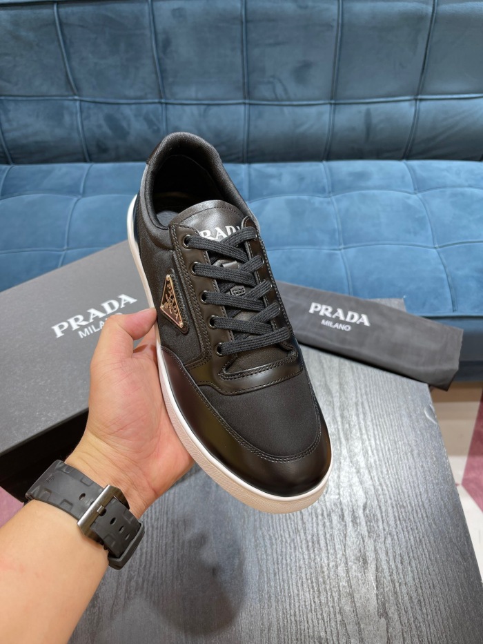 Free shipping maikesneakers Men  P*rada Top Sneaker