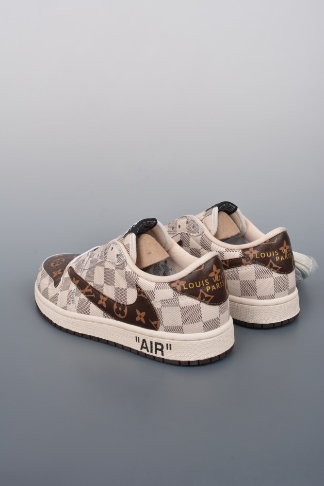 Free shipping maikesneakers Air Jordan 1 * L*V *Travis Scott Top Sneakers