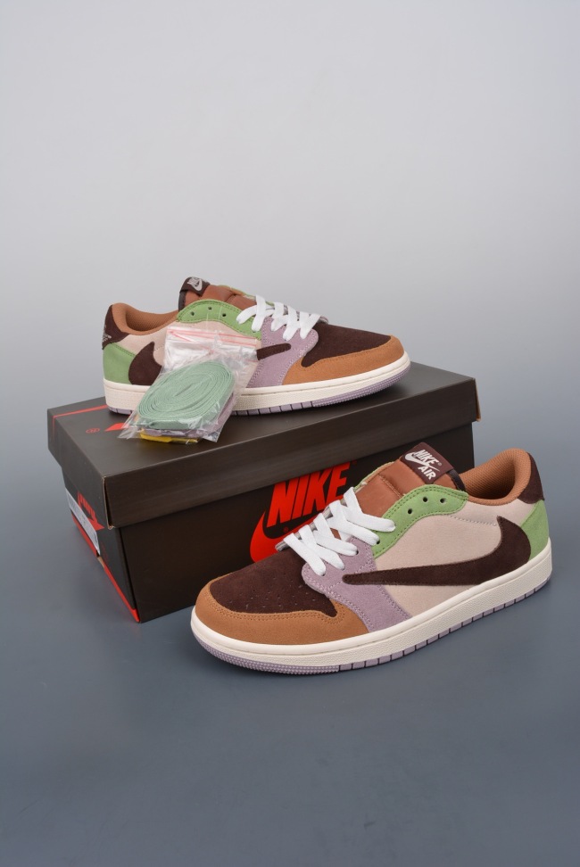 Free shipping maikesneakers Travis Scott x Air Jordan 1 Low   Reverse Mocha