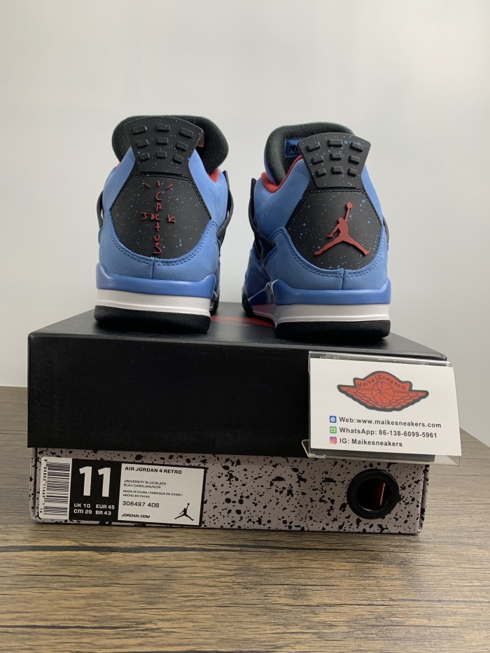 Free shipping maikesneakers Travis Scott x Air Jordan 4 Houston Oilers 308497-406