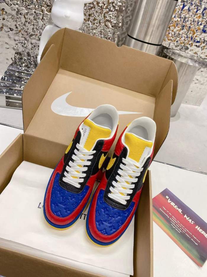 Free shipping from maikesneakers Men Women L*ouis V*uitton x Nike Air Force 1
