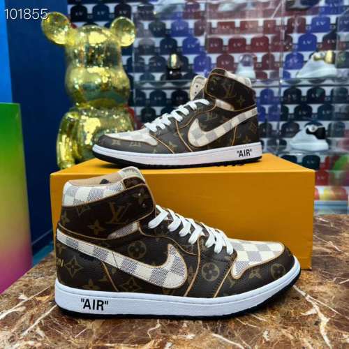 Men Women L*ouis V*uitton x NIKE Air Jordan 1  Sneakers ( Maikesneakers)