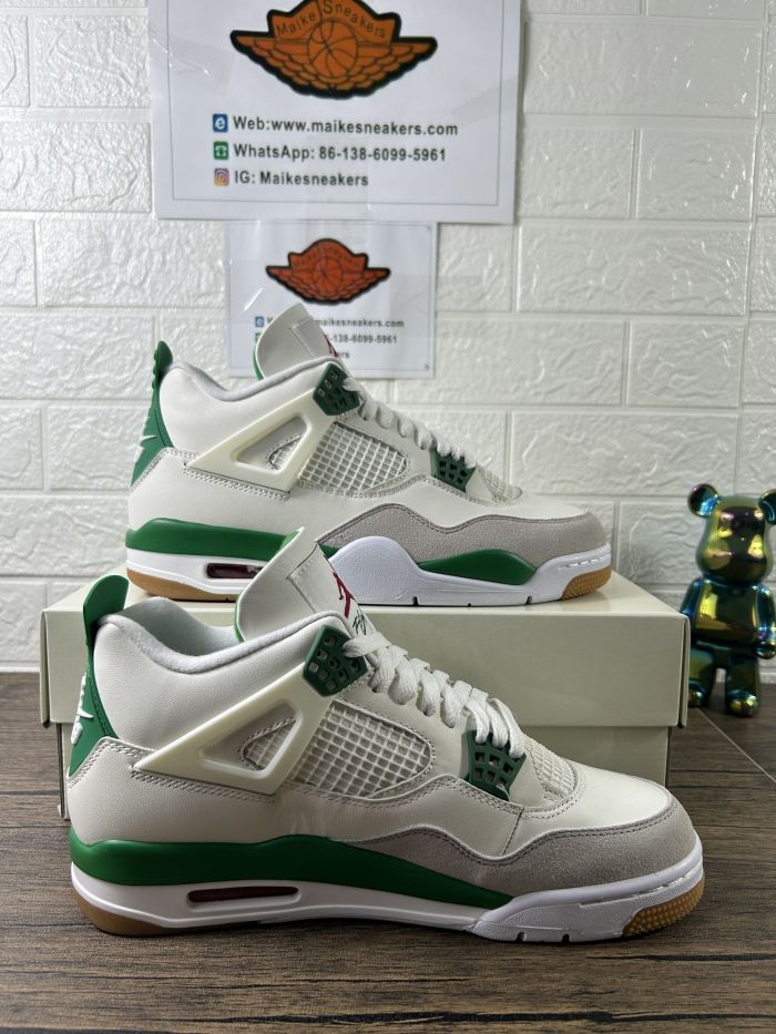 Nike Air Jordan 4  aj4 (  maikesneakers ) Pine Green