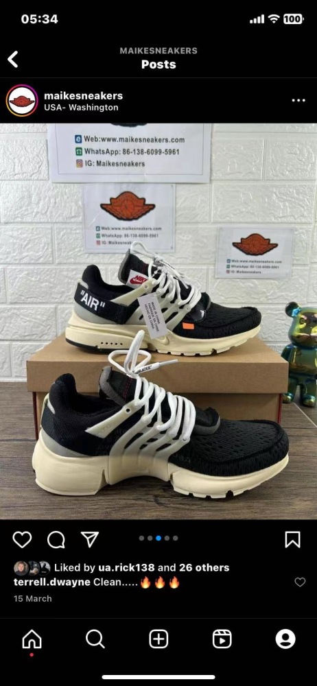Free shipping from maikesneakers Off White Nike Air Presto 2.0