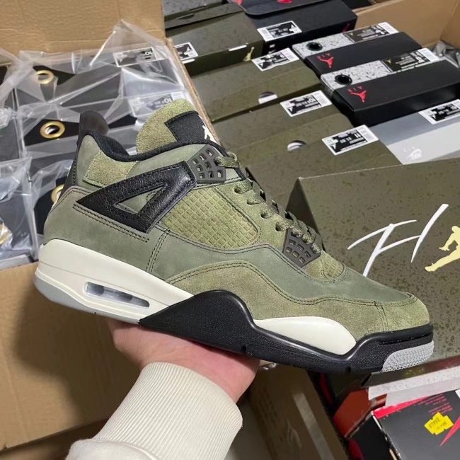 Air Jordan 4 Retro Olive Canvas Nike Air Jordan 4 aj4 ( maikesneakers )