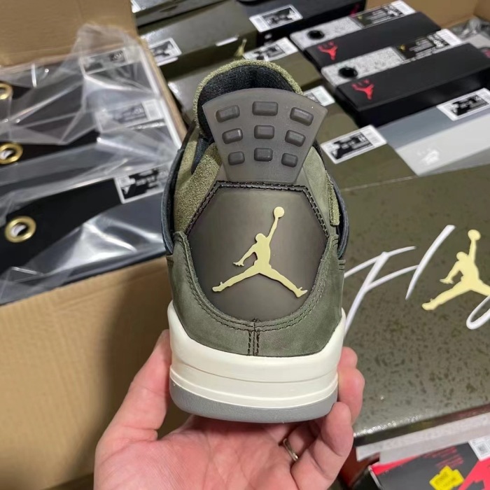 Air Jordan 4 Retro  Olive Canvas   Nike Air Jordan 4  aj4 (  maikesneakers )