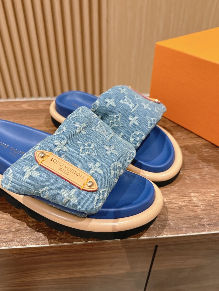 Women Men L*ouis V*uitton Slides Top Sneaker L*V Sandals