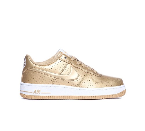 Women Nike Junior Air Force 1LV8 Trainer | Metallic Gold / White / Gum