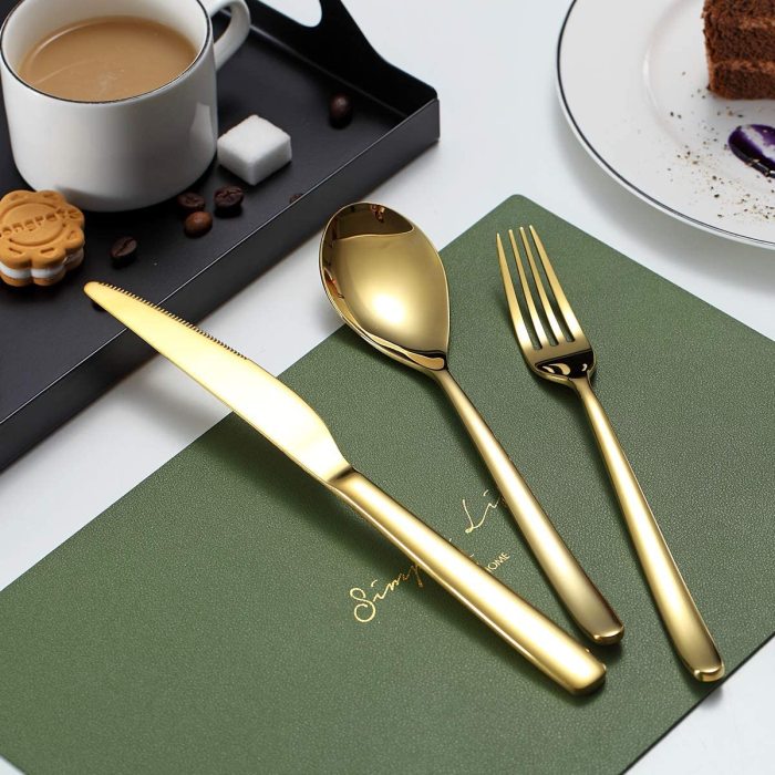 Silverware Set 20 Pieces, Stainless Steel Flatware Set, Mirror Polish Cutlery Set, Knives Forks Spoons Service for 4
