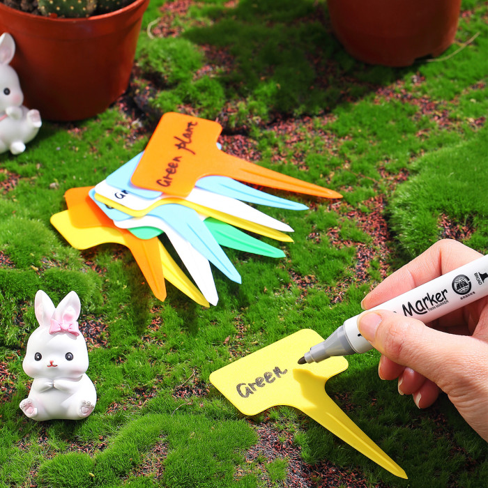 US$ 7.98 - Just Houseware 100 Pcs Plastic Plant Labels Garden ...