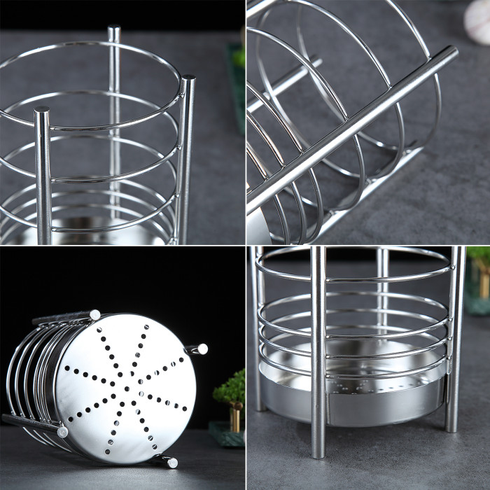 US$ 19.99 - Just Houseware Stainless Steel Utensil Holder, Cooking Utensil  Crocks with Drain Holes, Cookware Cutlery Holder for Kitchen Counter -  www.justhouseware.com