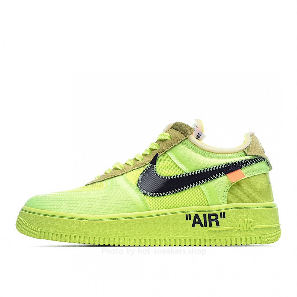 Off-White X Nike Air Force 1 Low Yellow Green