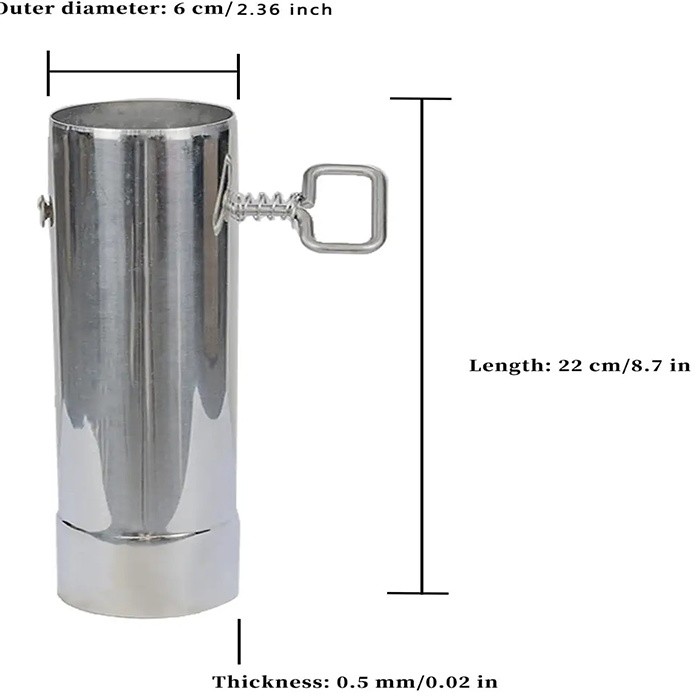 SoloWilder 2.36 inch Stovepipe with Damper Thickened Heat-Resistant Chimney Pipe Fume Extraction