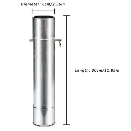 SoloWilder 2.36 inch Stovepipe with Damper Thickened Heat-Resistant Chimney Pipe Fume Extraction