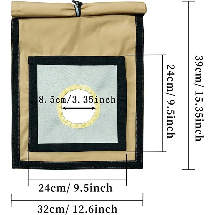 Solowilder Tent Stove Jack with Rain Flap Fire Resistant for Canvas Hot Tent Camping
