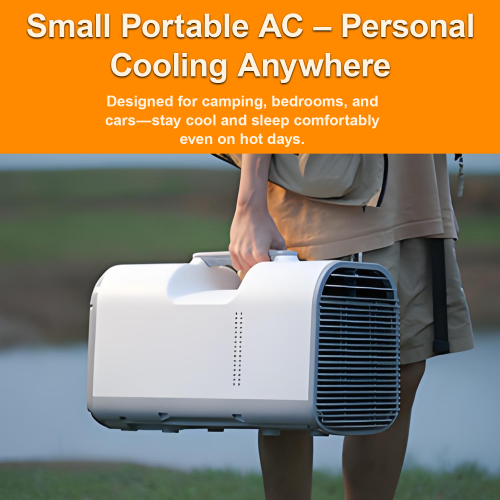 SoloWilder S01 All-in-One Camping Air Conditioner – approx.4000 BTU（1200W） Powerful Cooling, R290 Refrigerant, Hassle-Free No-Drainage Design