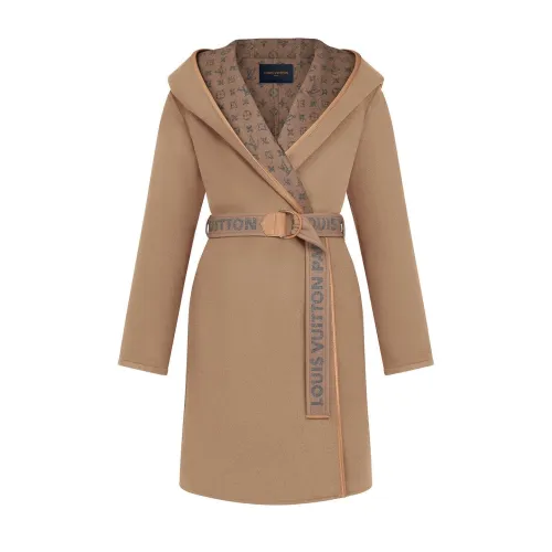 Louis Vuitton Wrap Peacoat In Wool And Silk With Monogram Detail Coat #nigo59197