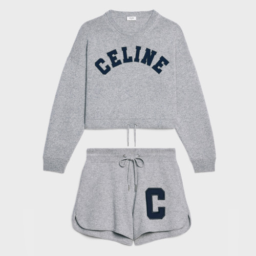 Celine Sweatshirt Pullover Cashmere Knit Wool Sweater Shorts Pants Set Suit #nigo53572