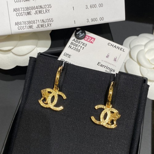 Chanel Shipping Free Gold Lion Ear Hook Hand Brushed Copper Gold Plated Accessories Jewelry #nigo82417
