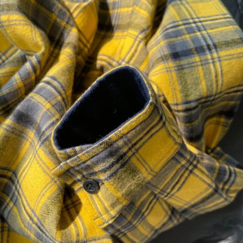 Balenciaga NIGO Yellow Plaid Long Sleeved Shirt #nigo5962