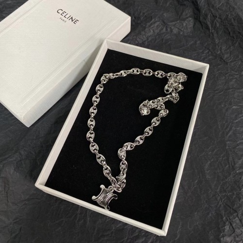 Celine Silver Diamond Chain Necklace #nigo56933
