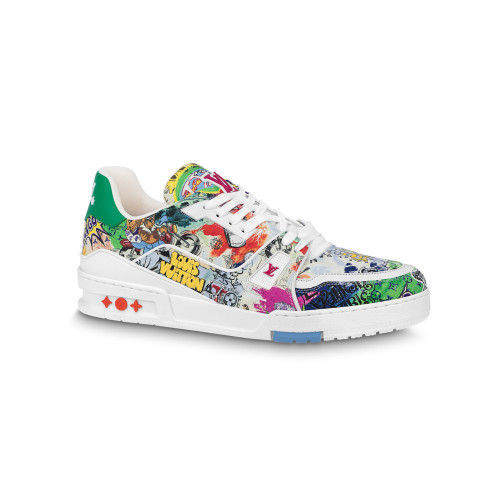 Louis Vuitton NIGO Graffiti Flat Sneakers Shoes #nigo94249