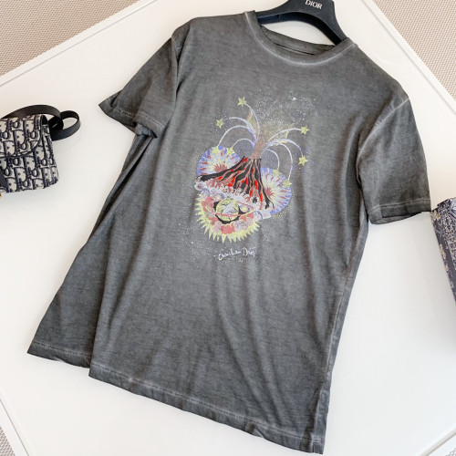 DIOR NIGO Grey Printed Short Sleeved T-shirt #nigo57672