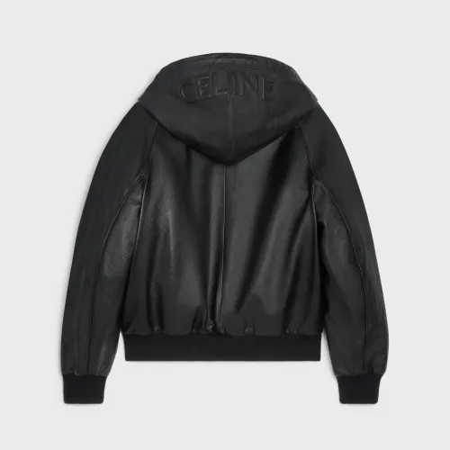 Celine Hooded Leather Jacket Coat #nigo94596