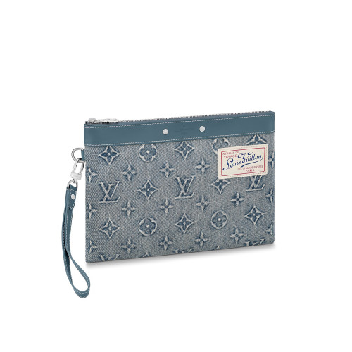 Louis Vuitton NIGO Denim Printed Large Capacity Portable Bag  #nigo21134