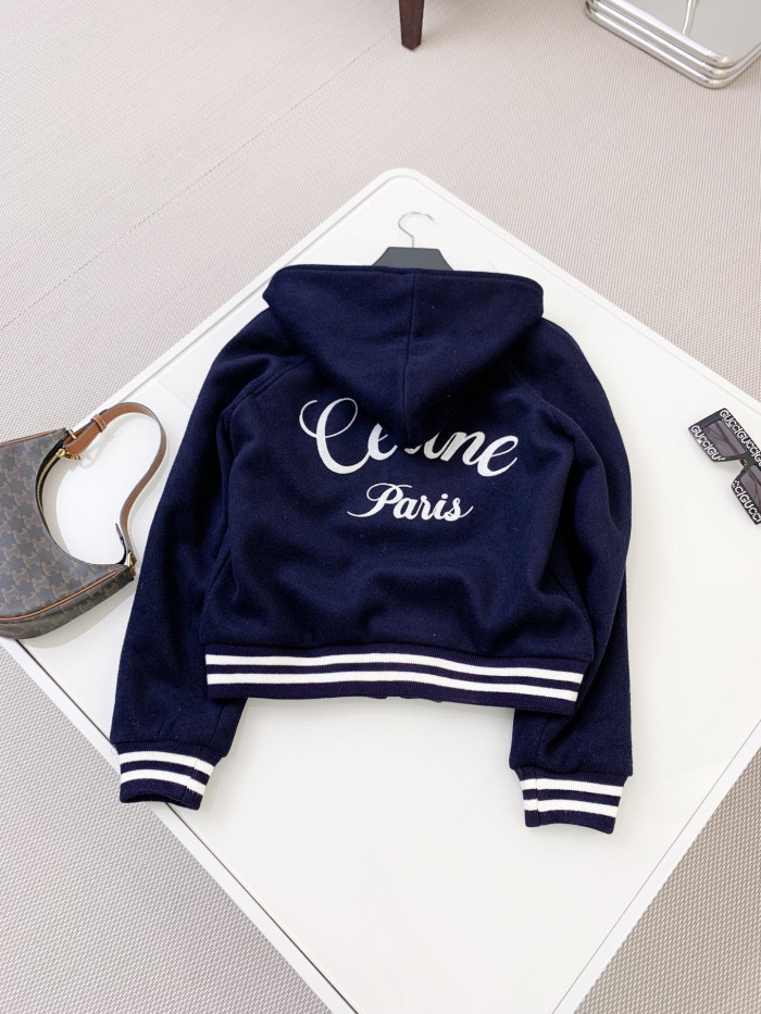 Celine Spring and Autumn Hooded Zipper Coat Jacket #nigo21679