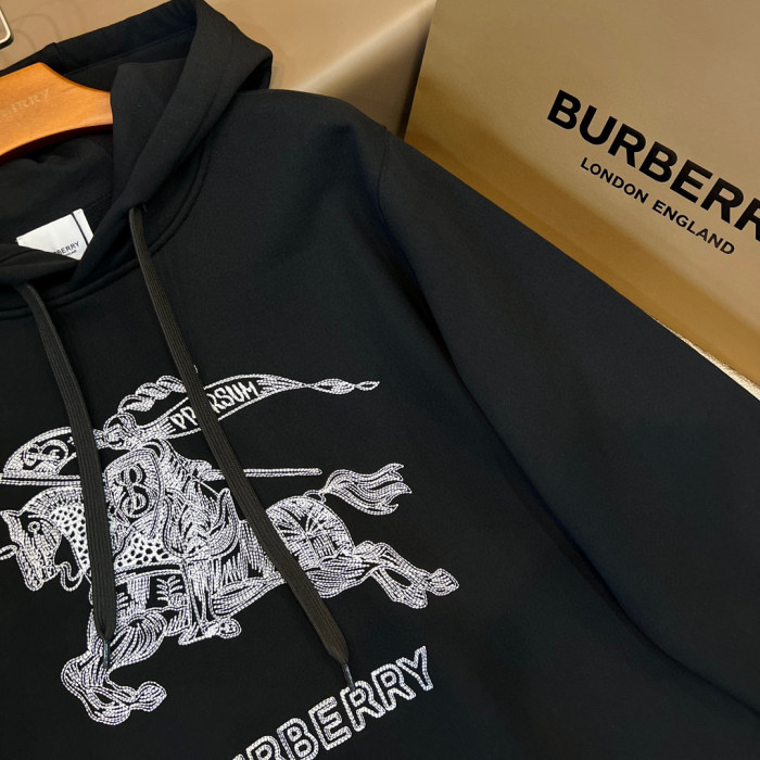 Burberry Embroidered Knight Pattern Hooded Sweatshirt Pullover #nigo96225