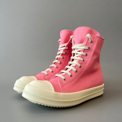 Rick Owens Pink High Top Canvas Shoes Ngvp #nigo6385