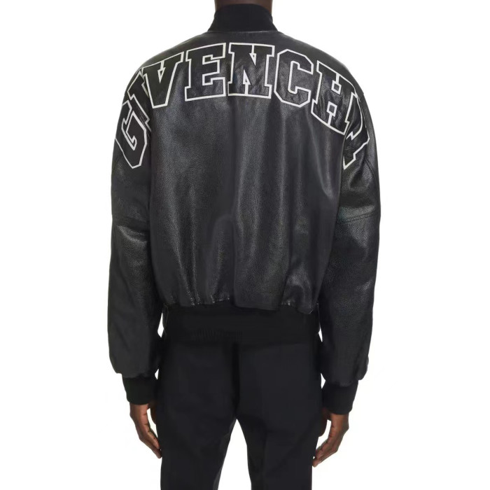 Givenchy Buttoned Leather Jacket #nigo4674