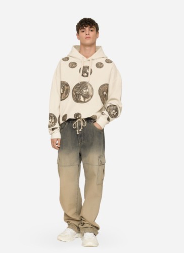 Dolce & Gabbana Coin Print Inside-out Jersey Hoodie Ngvp #nigo6392