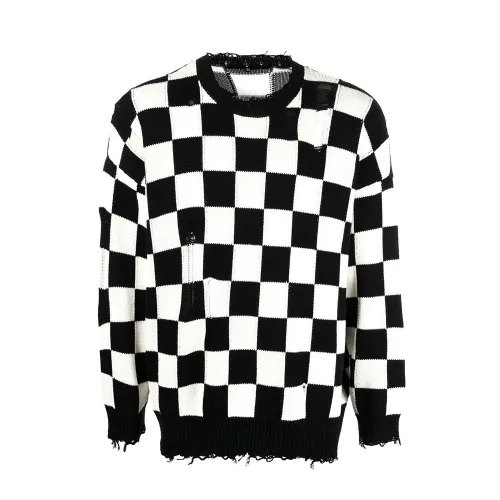 RRR-123 Women's Plaid Faux Old Sweater Ngvp #nigo6536