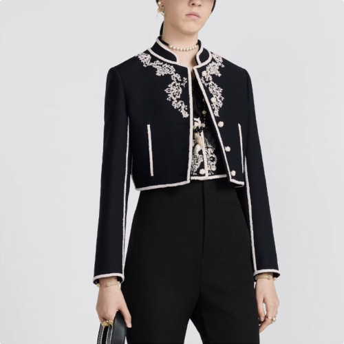 Dior Cropped Embroidered Jacket Half Skirt Ngvp #nigo6114