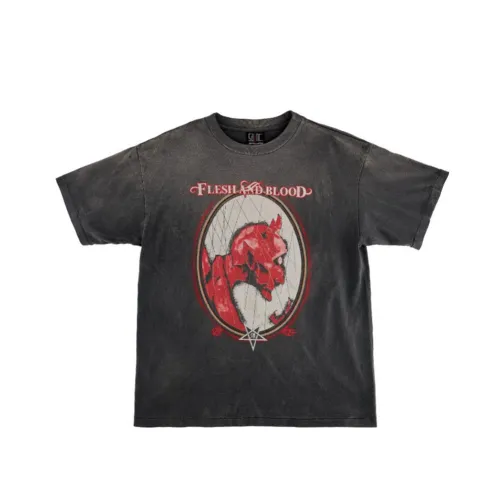 Saint Michael Printed Short Sleeve T-shirt Ngvp #nigo5497